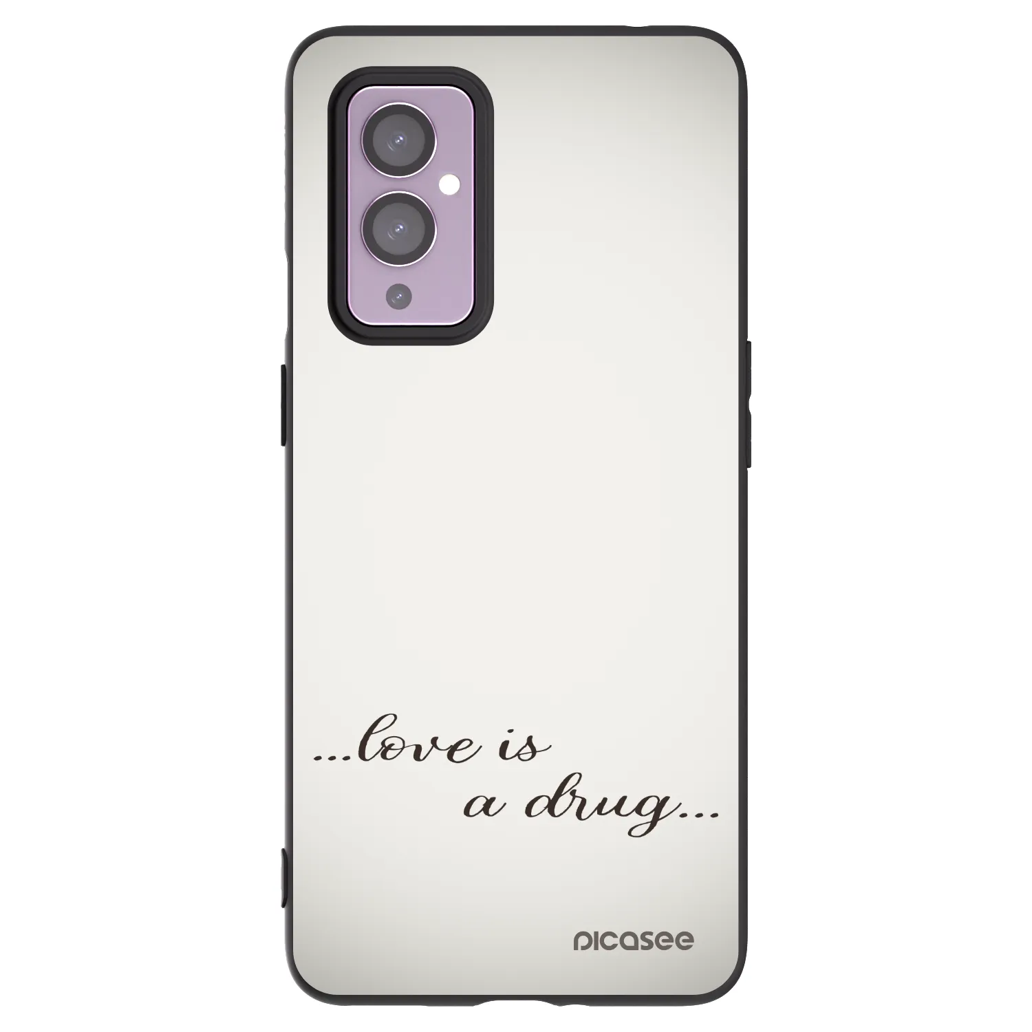 Picasee husă neagră din silicon pentru OnePlus 9 - Love is a drug
