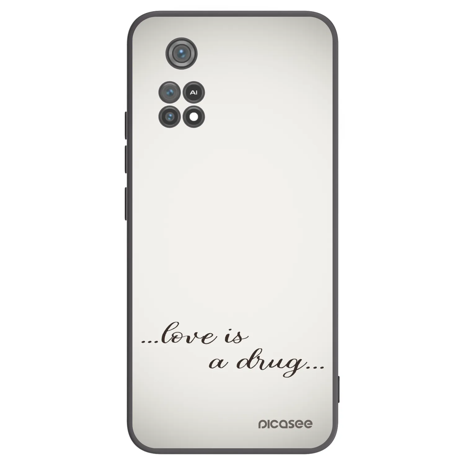 Picasee husă neagră din silicon pentru Xiaomi Poco M4 Pro - Love is a drug