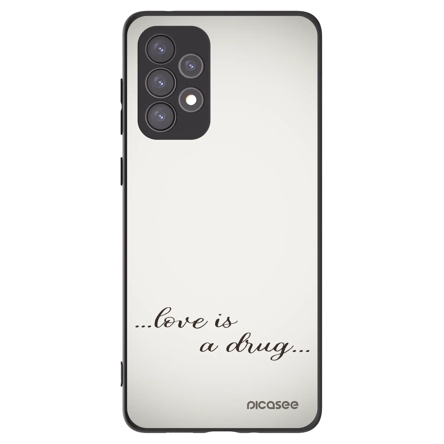 Picasee husă neagră din silicon pentru Samsung Galaxy A73 5G - Love is a drug