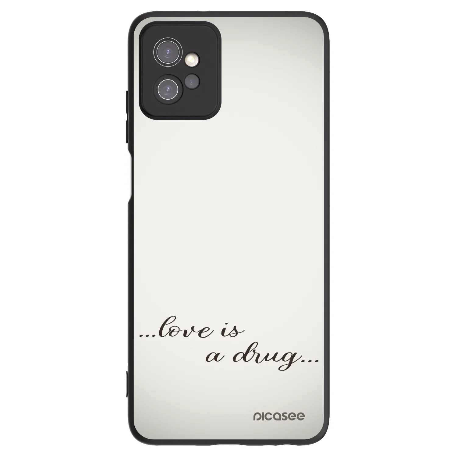 Picasee husă neagră din silicon pentru Motorola Moto G32 - Love is a drug