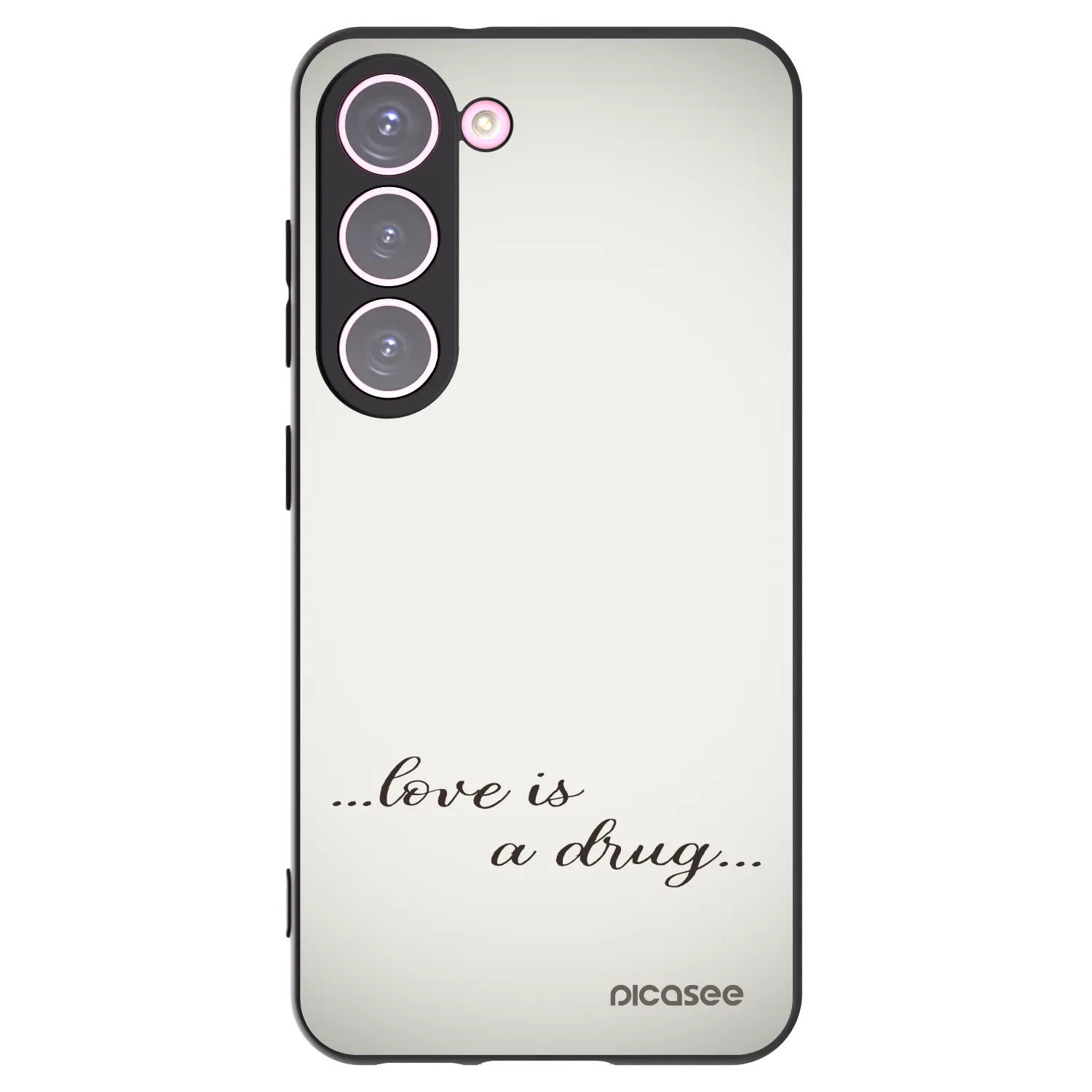 Picasee husă neagră din silicon pentru Samsung Galaxy S23 5G - Love is a drug