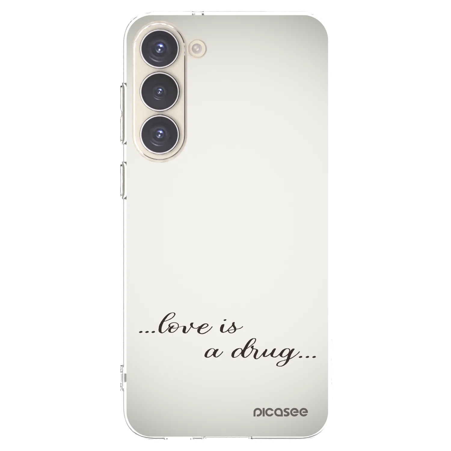 Picasee husă transparentă din silicon pentru Samsung Galaxy S23+ 5G - Love is a drug