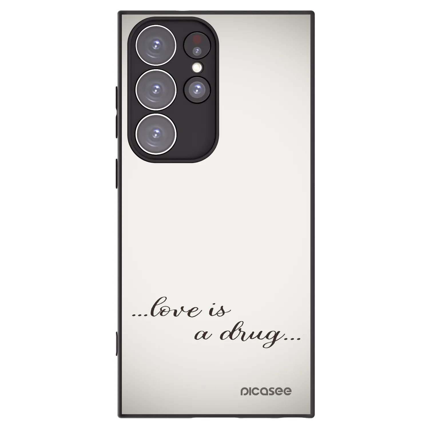 Picasee husă neagră din silicon pentru Samsung Galaxy S23 Ultra 5G - Love is a drug