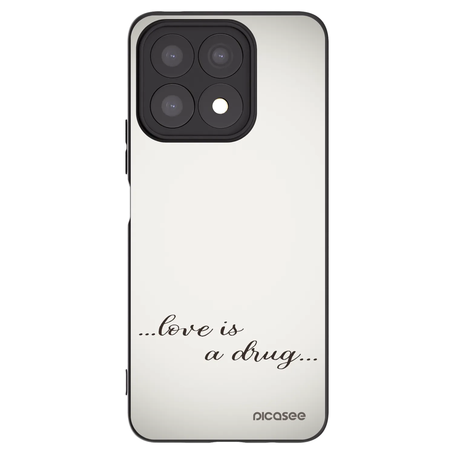 Picasee husă neagră din silicon pentru Honor X8a - Love is a drug