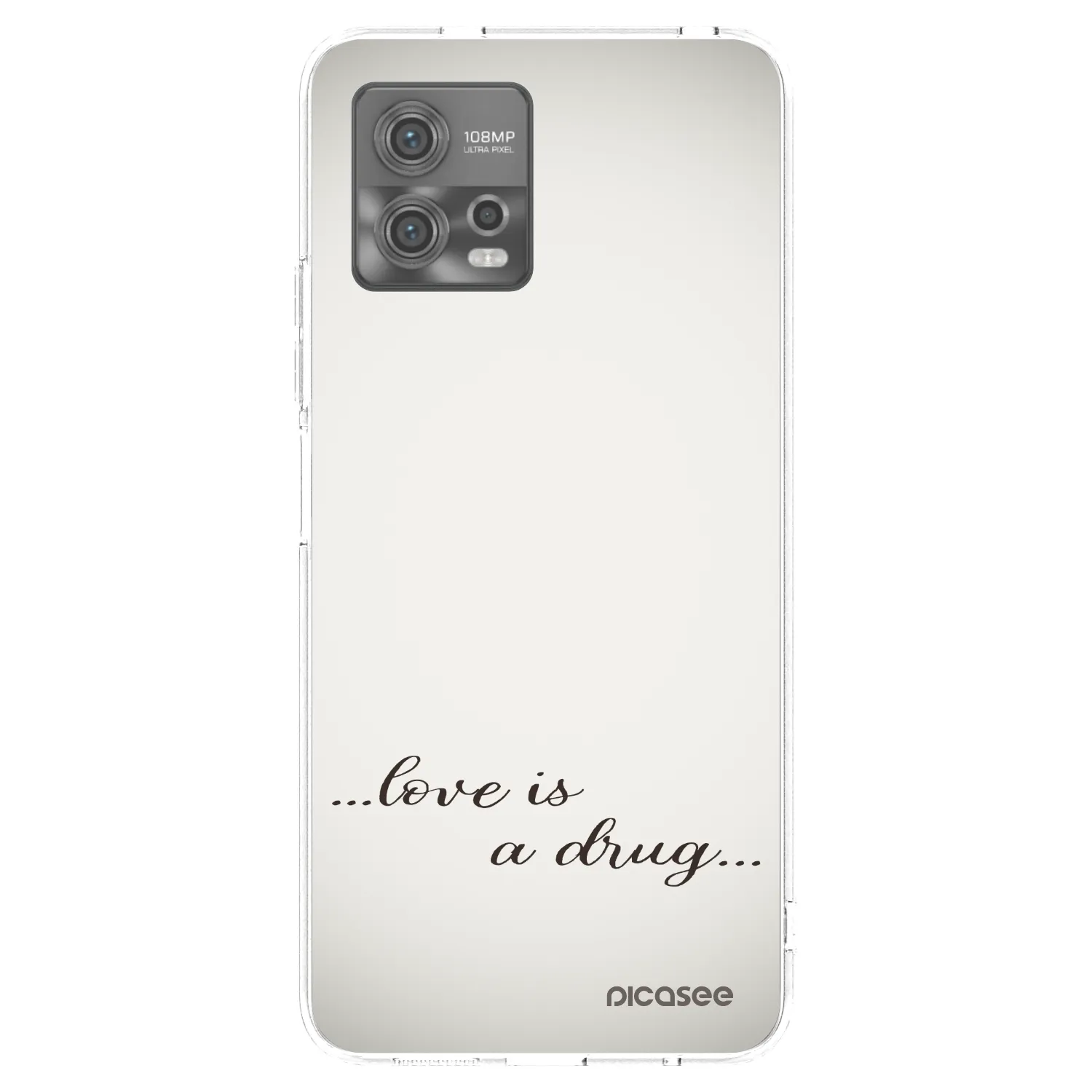 Picasee husă transparentă din silicon pentru Motorola Moto G72 - Love is a drug