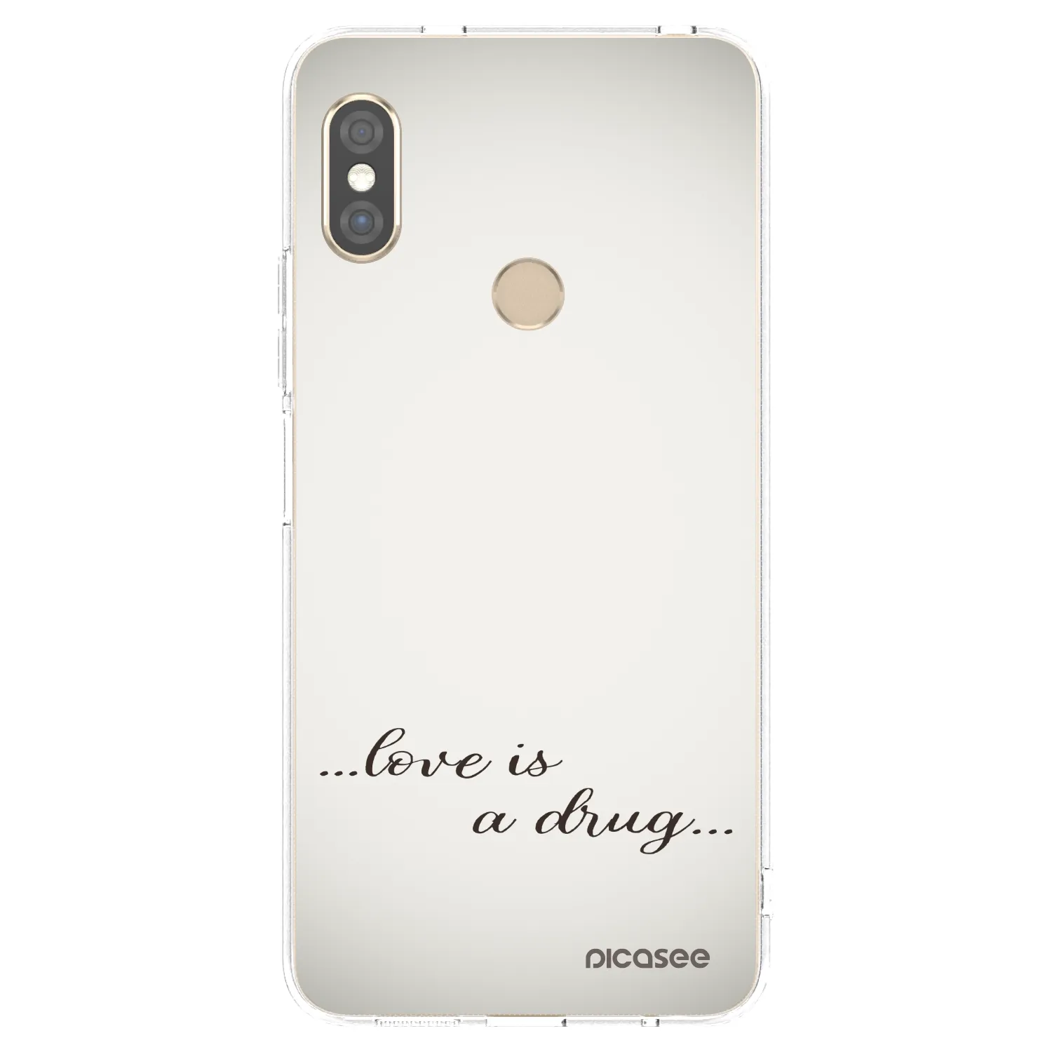 Picasee husă transparentă din silicon pentru Xiaomi Redmi Note 5 Global - Love is a drug