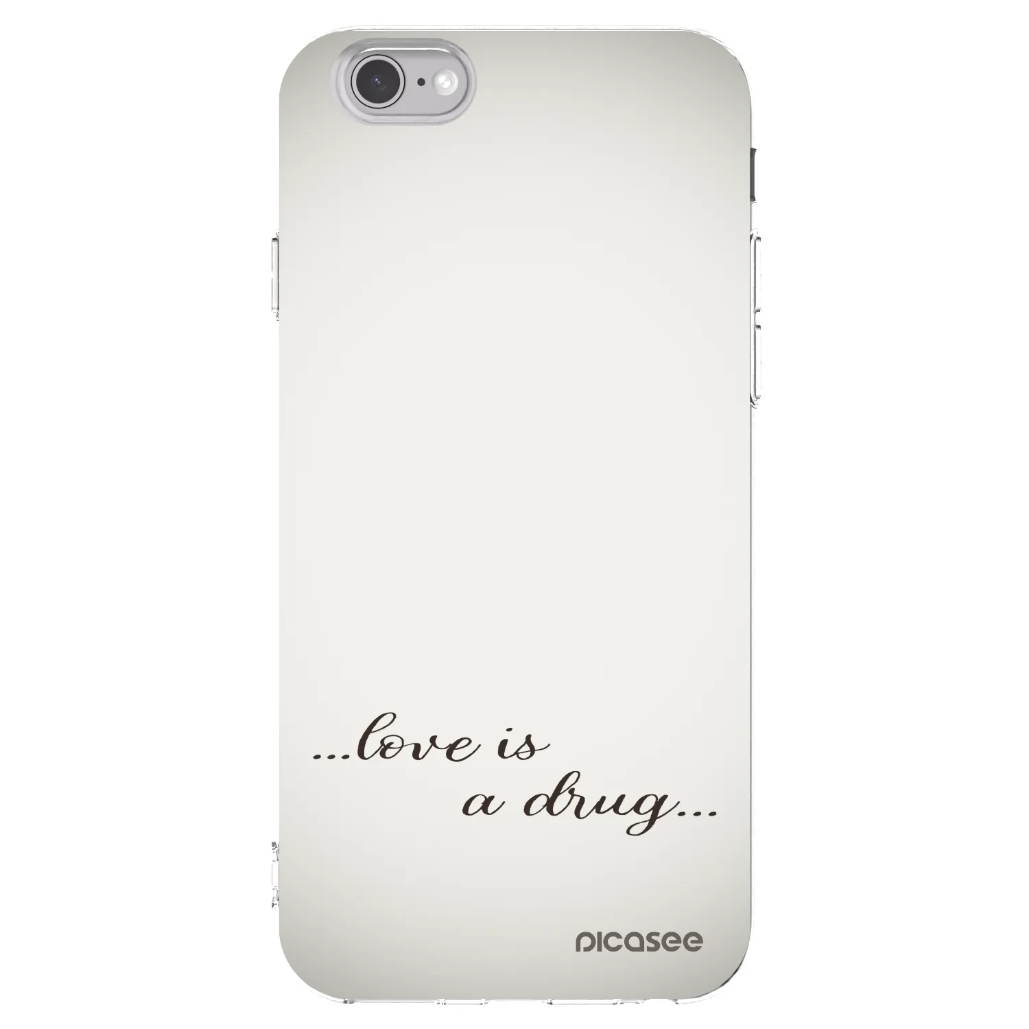 Picasee husă transparentă din silicon pentru Apple iPhone 6/6S - Love is a drug