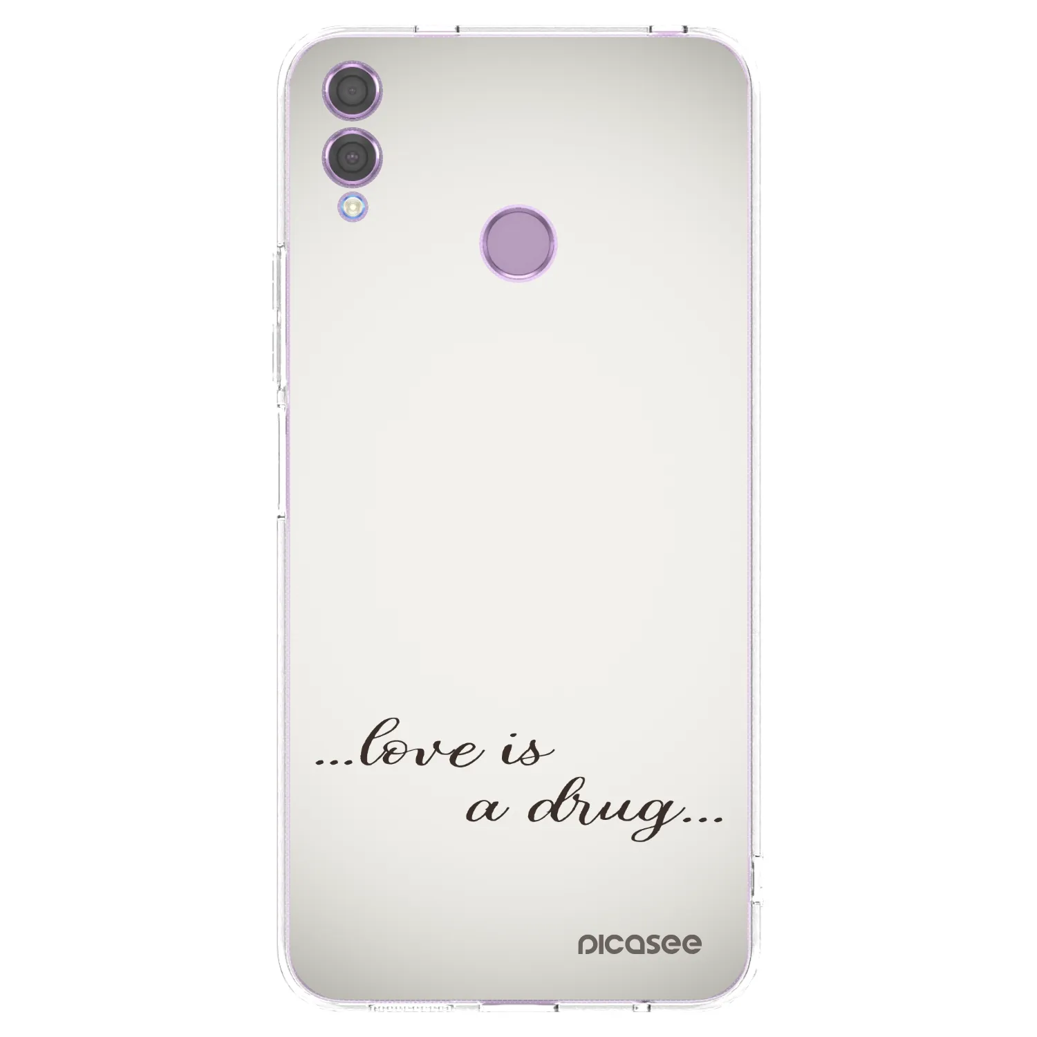Picasee husă transparentă din silicon pentru Honor 8X - Love is a drug