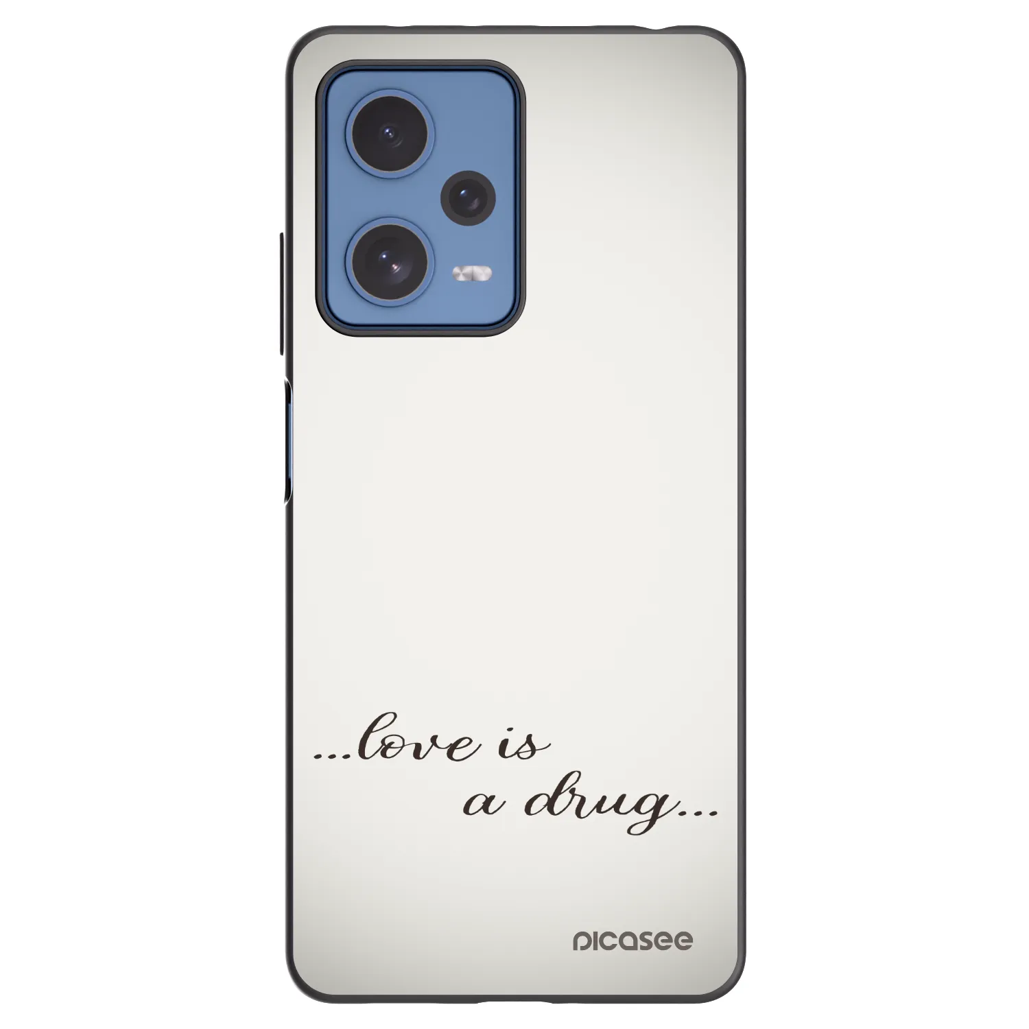 Picasee husă neagră din silicon pentru Xiaomi Redmi Note 12 Pro 5G - Love is a drug