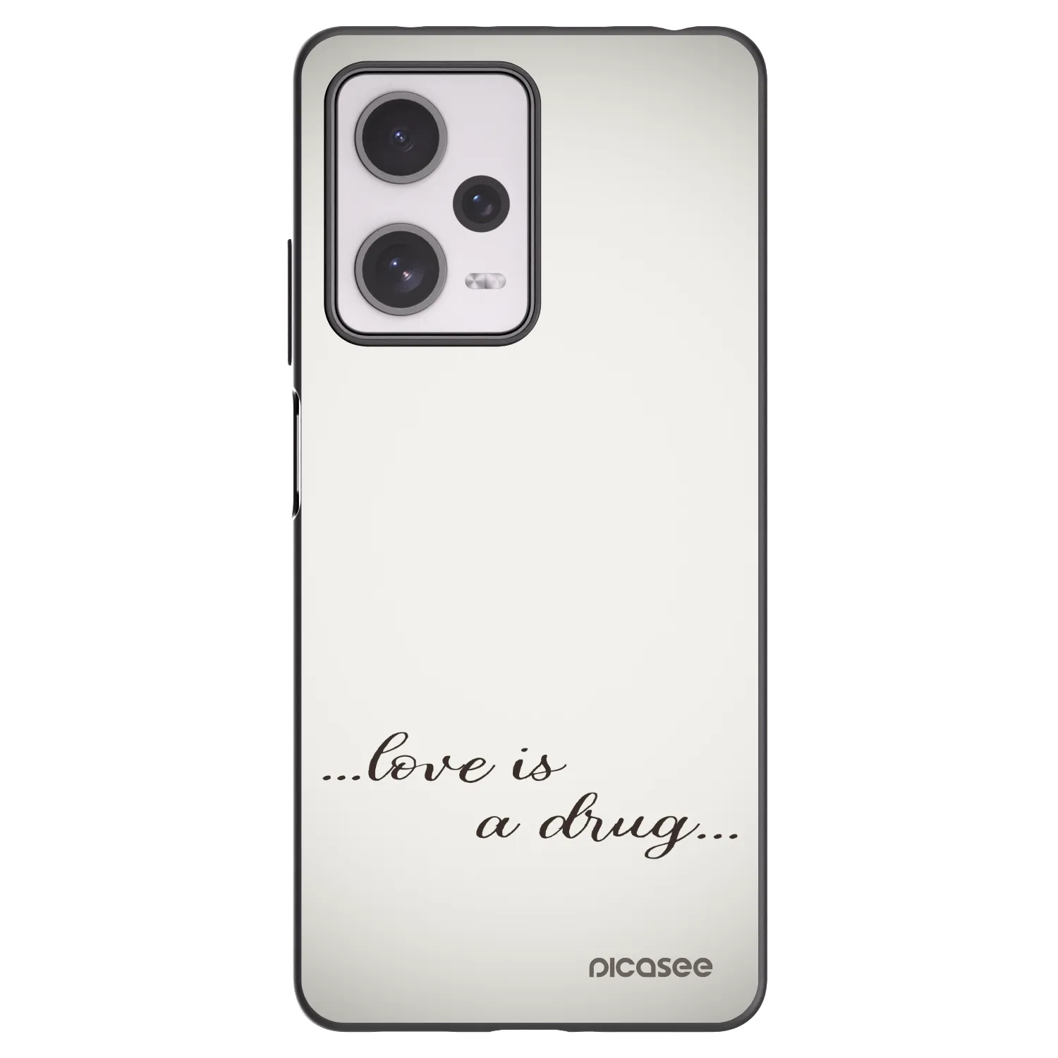 Picasee husă neagră din silicon pentru Xiaomi Redmi Note 12 Pro+ 5G - Love is a drug