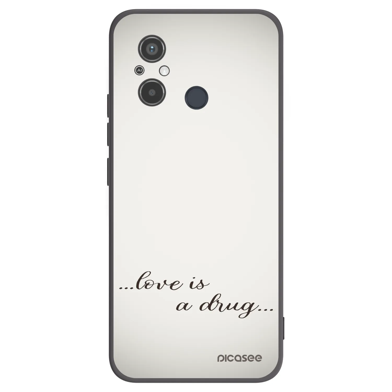 Picasee husă neagră din silicon pentru Xiaomi Redmi 12C - Love is a drug