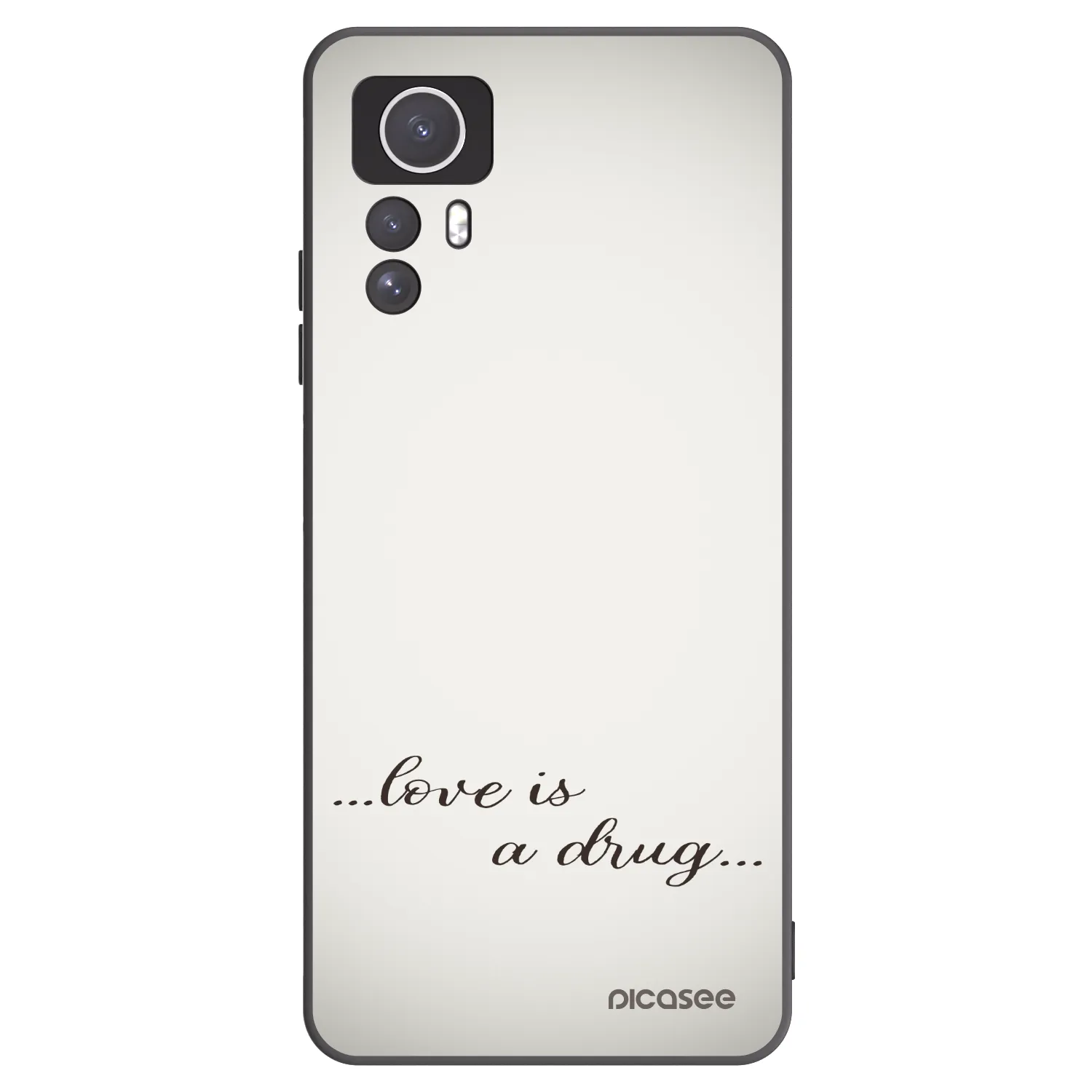 Picasee husă neagră din silicon pentru Xiaomi Redmi Note 12S - Love is a drug
