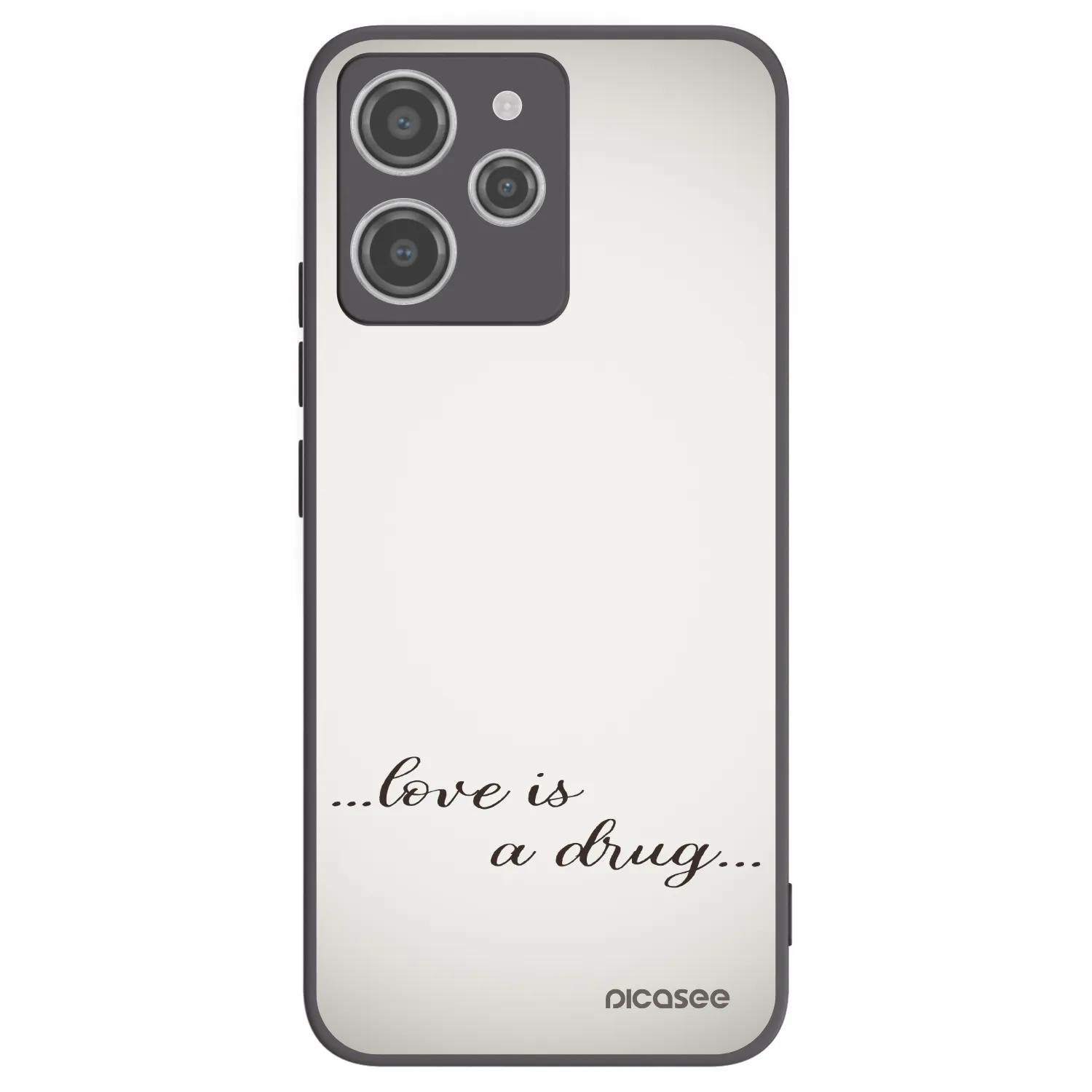 Picasee husă neagră din silicon pentru Xiaomi Redmi 12 4G - Love is a drug