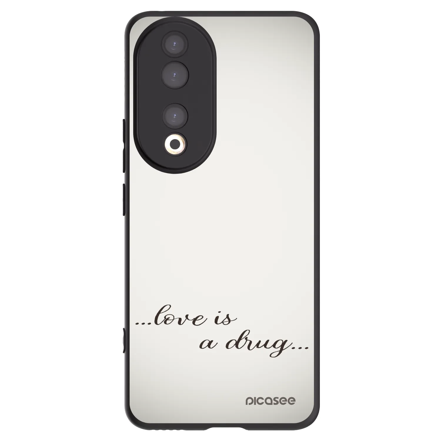 Picasee husă neagră din silicon pentru Honor 90 5G - Love is a drug