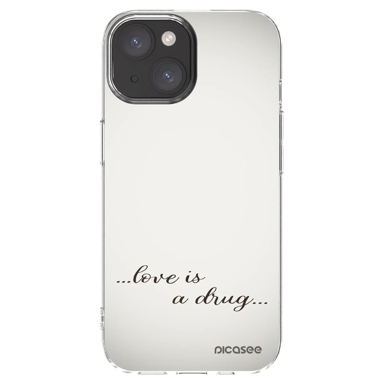 Picasee husă transparentă din silicon pentru Apple iPhone 15 - Love is a drug