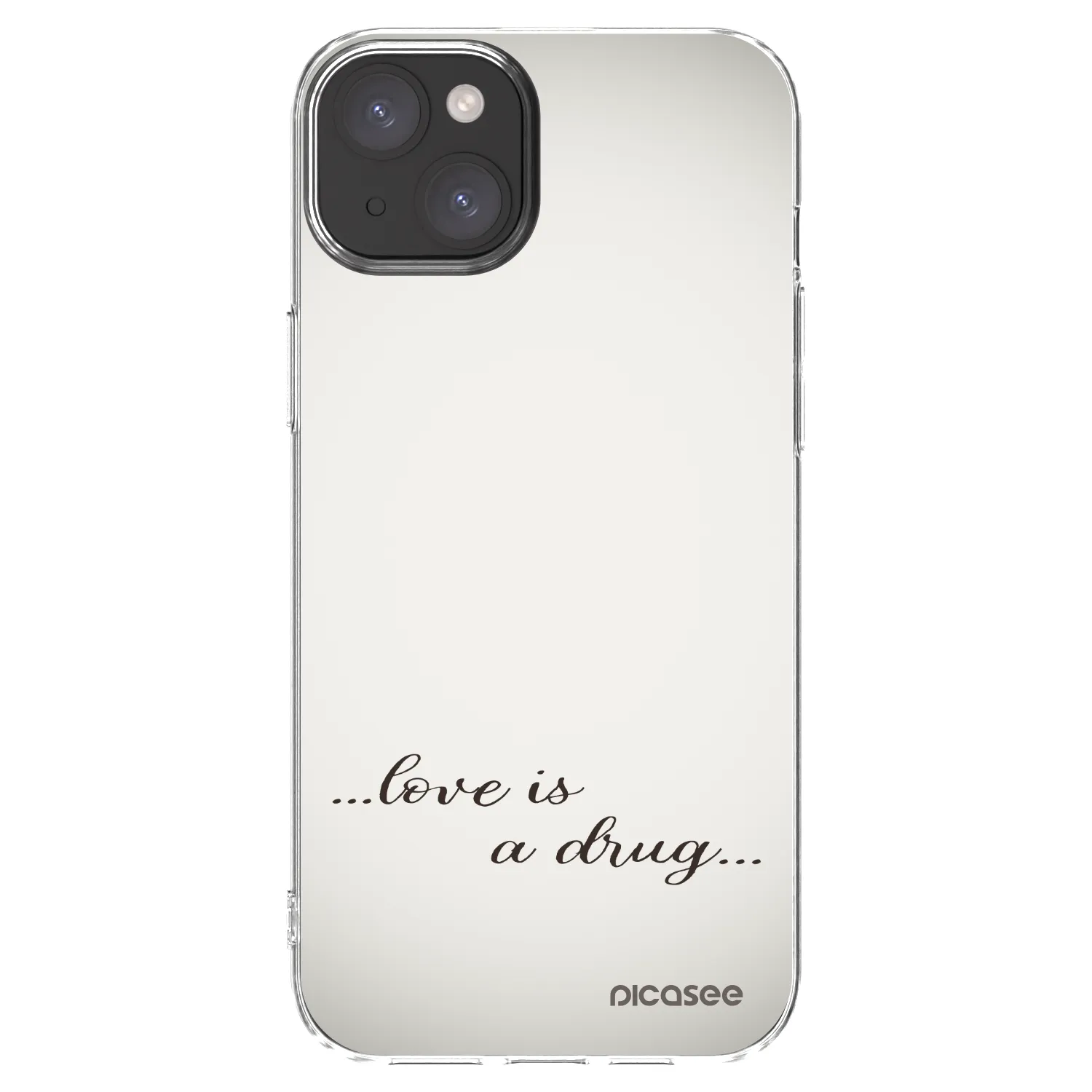 Picasee husă transparentă din silicon pentru Apple iPhone 15 Plus - Love is a drug