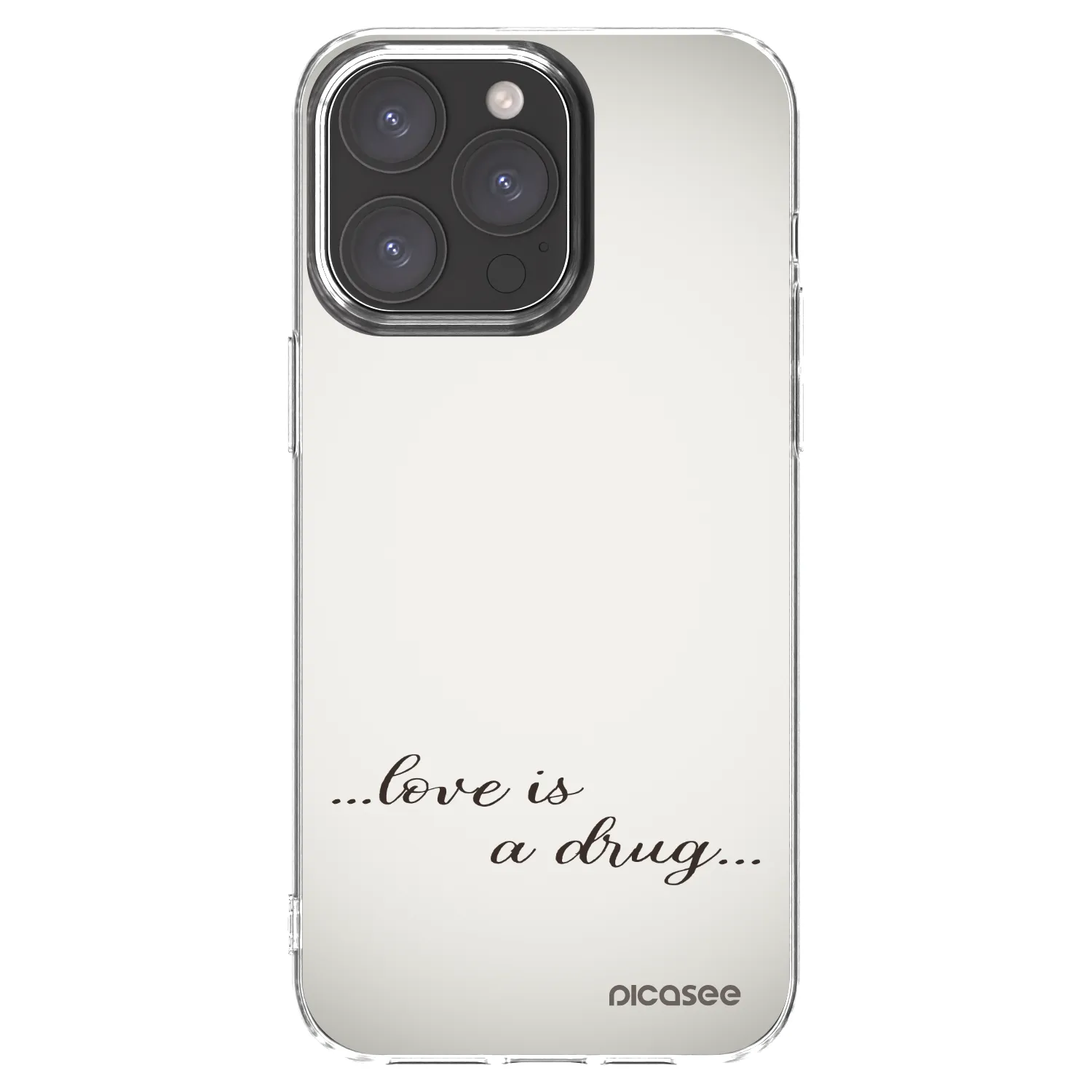 Picasee husă transparentă din silicon pentru Apple iPhone 15 Pro Max - Love is a drug
