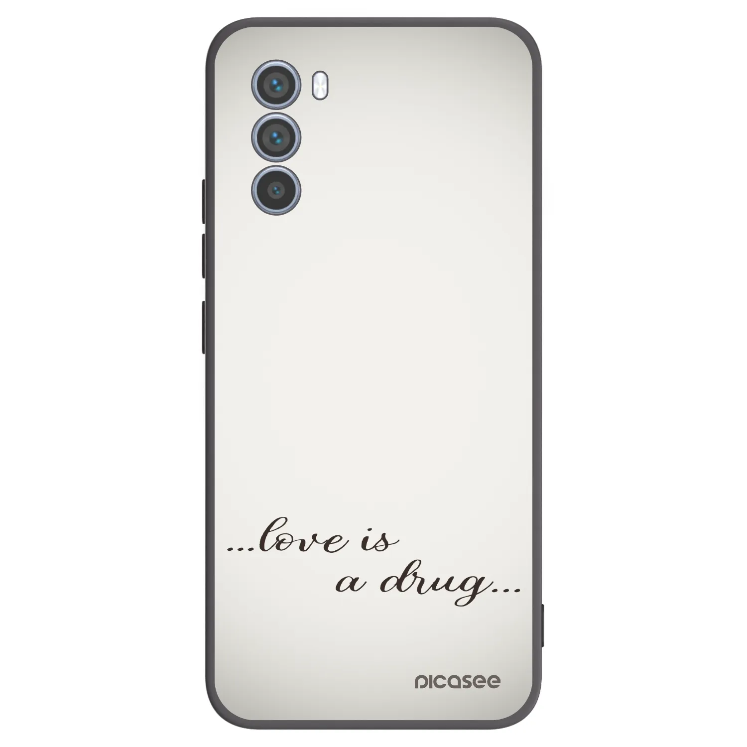 Picasee husă neagră din silicon pentru Motorola Moto G62 - Love is a drug