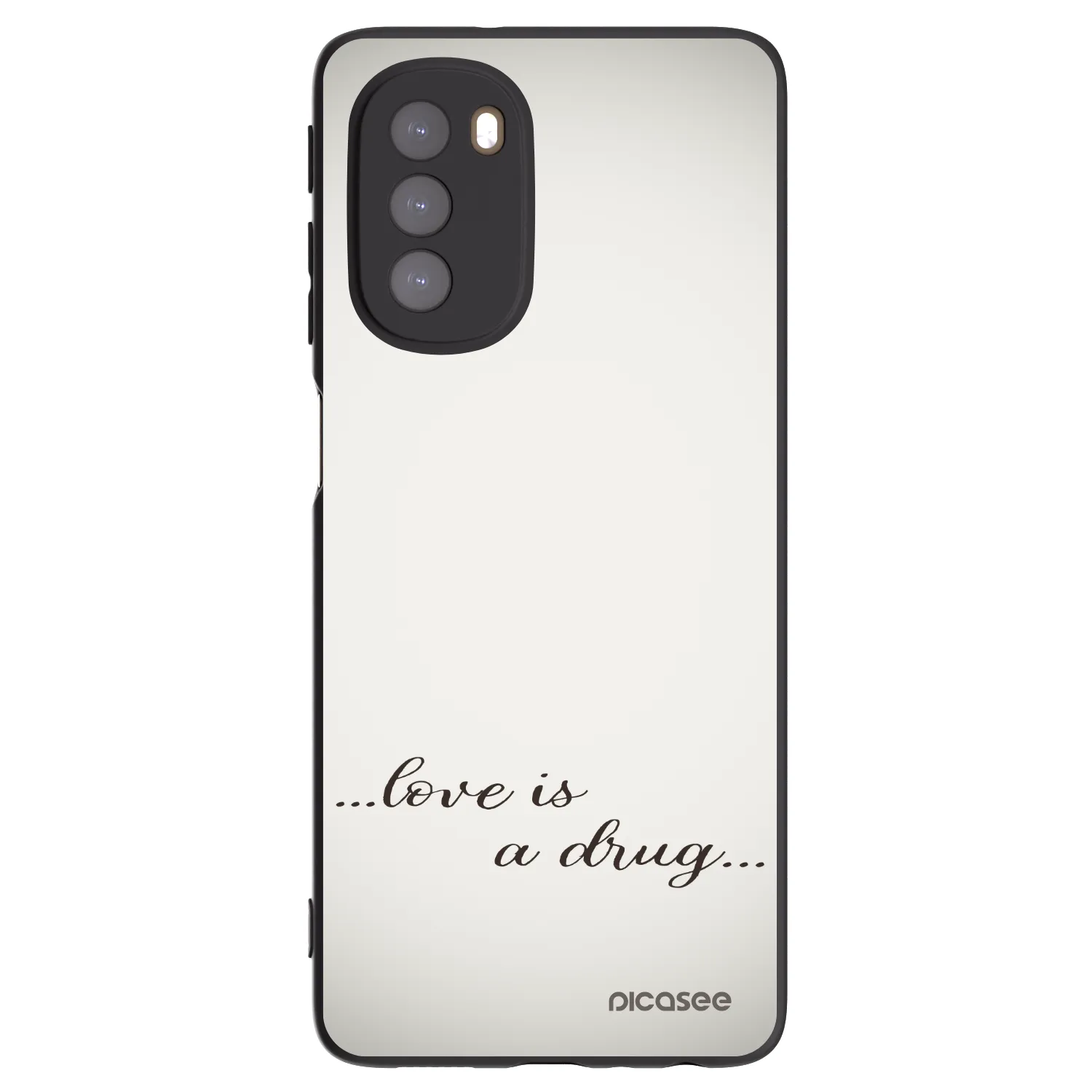 Picasee husă neagră din silicon pentru Motorola Moto G51 - Love is a drug