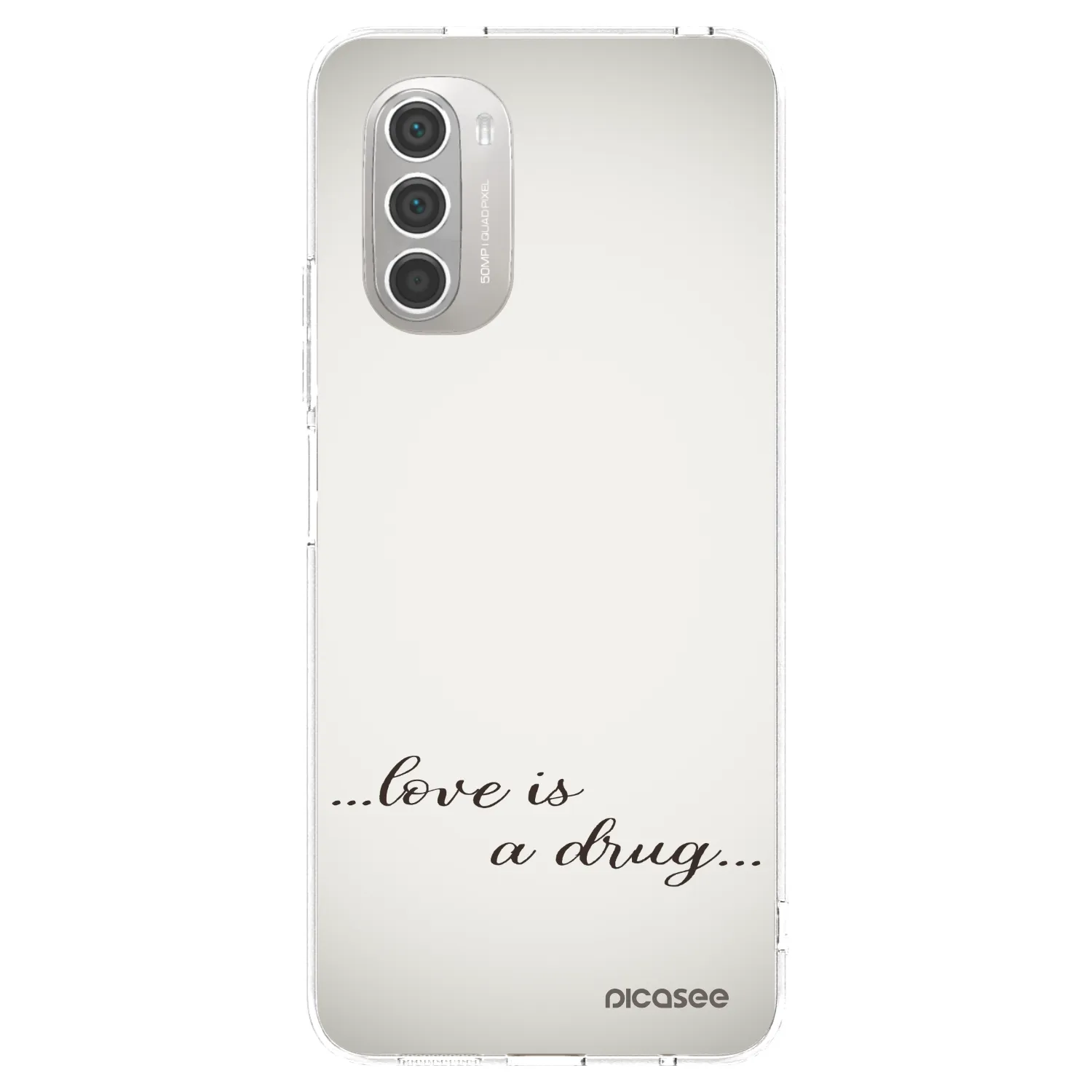 Picasee husă transparentă din silicon pentru Motorola Moto G51 - Love is a drug