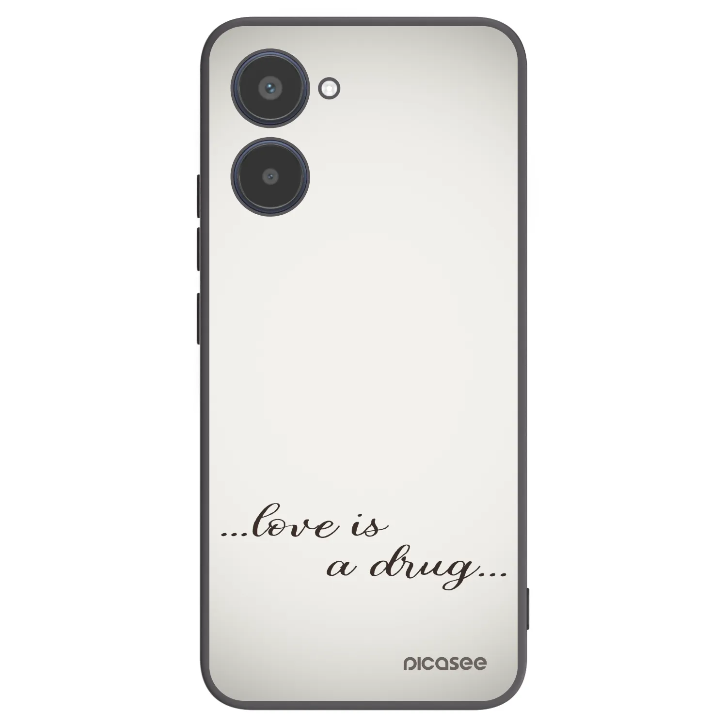 Picasee husă neagră din silicon pentru Realme 10 4G - Love is a drug