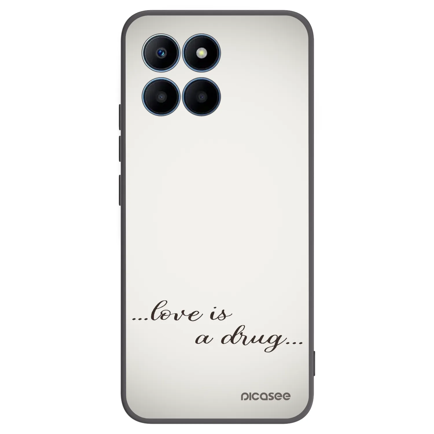 Picasee husă neagră din silicon pentru Honor 70 Lite - Love is a drug