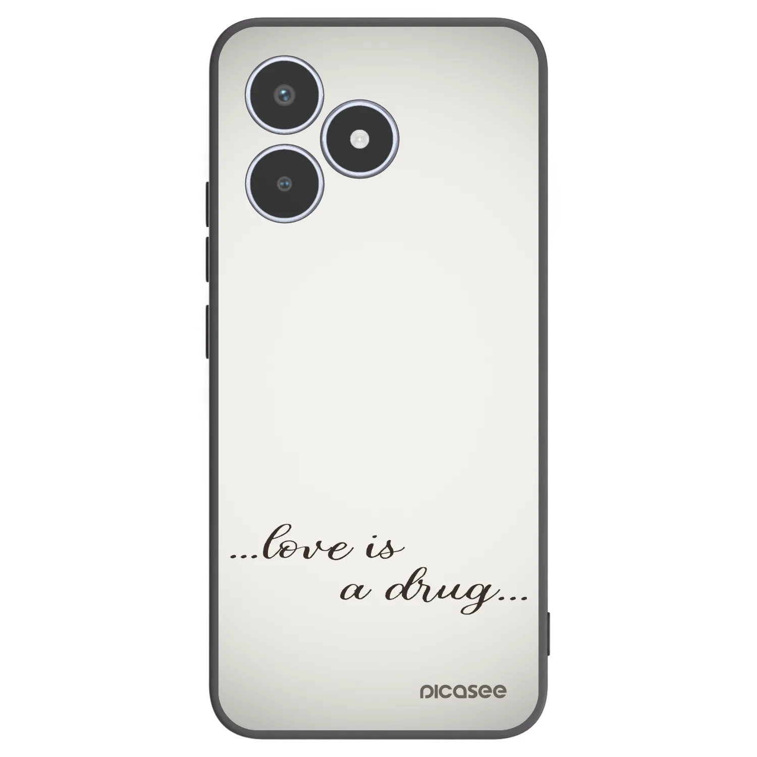 Picasee husă neagră din silicon pentru Realme C53 - Love is a drug