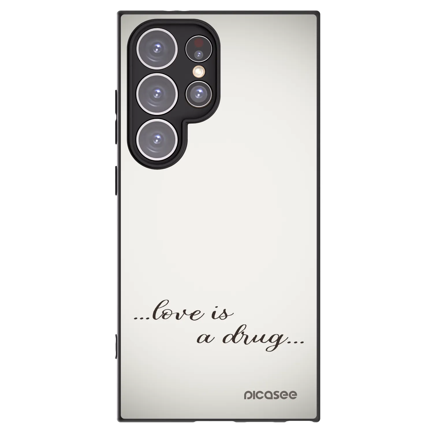 Picasee husă neagră din silicon pentru Samsung Galaxy S24 Ultra S928B 5G - Love is a drug