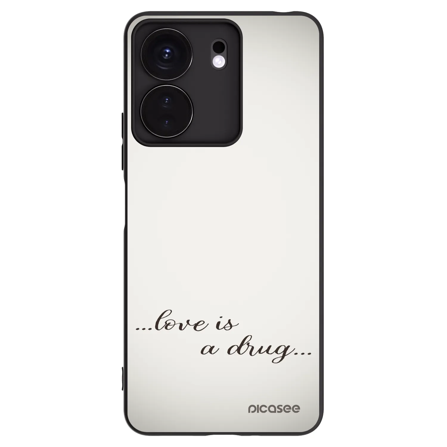 Picasee husă neagră din silicon pentru Xiaomi Redmi 13C 4G - Love is a drug