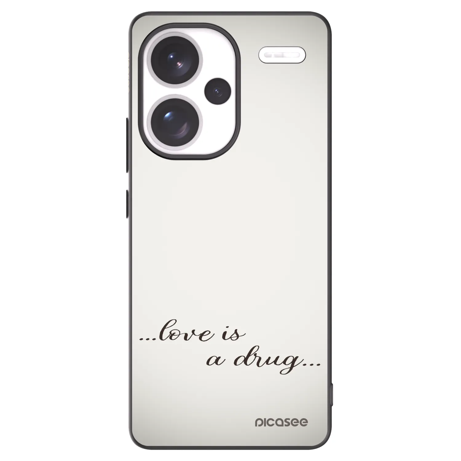 Picasee husă neagră din silicon pentru Xiaomi Redmi Note 13 Pro+ 5G - Love is a drug