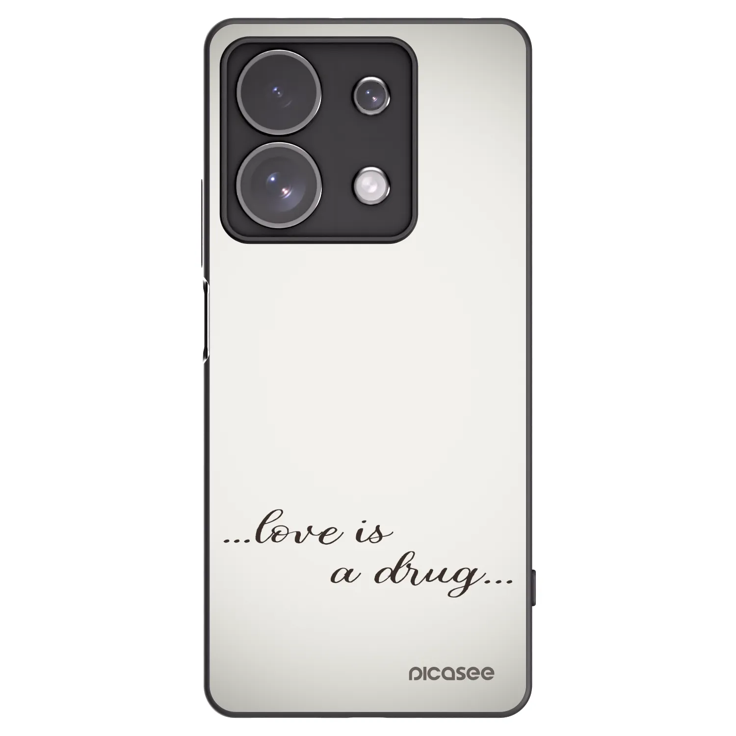 Picasee husă neagră din silicon pentru Xiaomi Redmi Note 13 Pro 4G - Love is a drug
