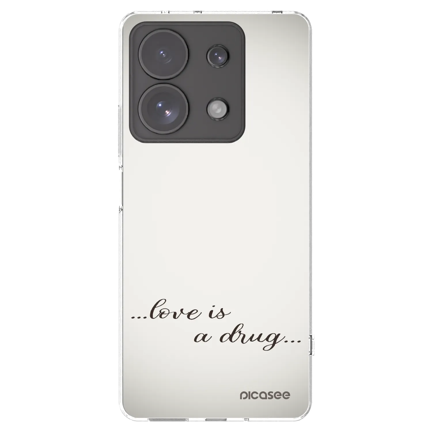 Picasee husă transparentă din silicon pentru Xiaomi Redmi Note 13 Pro 4G - Love is a drug