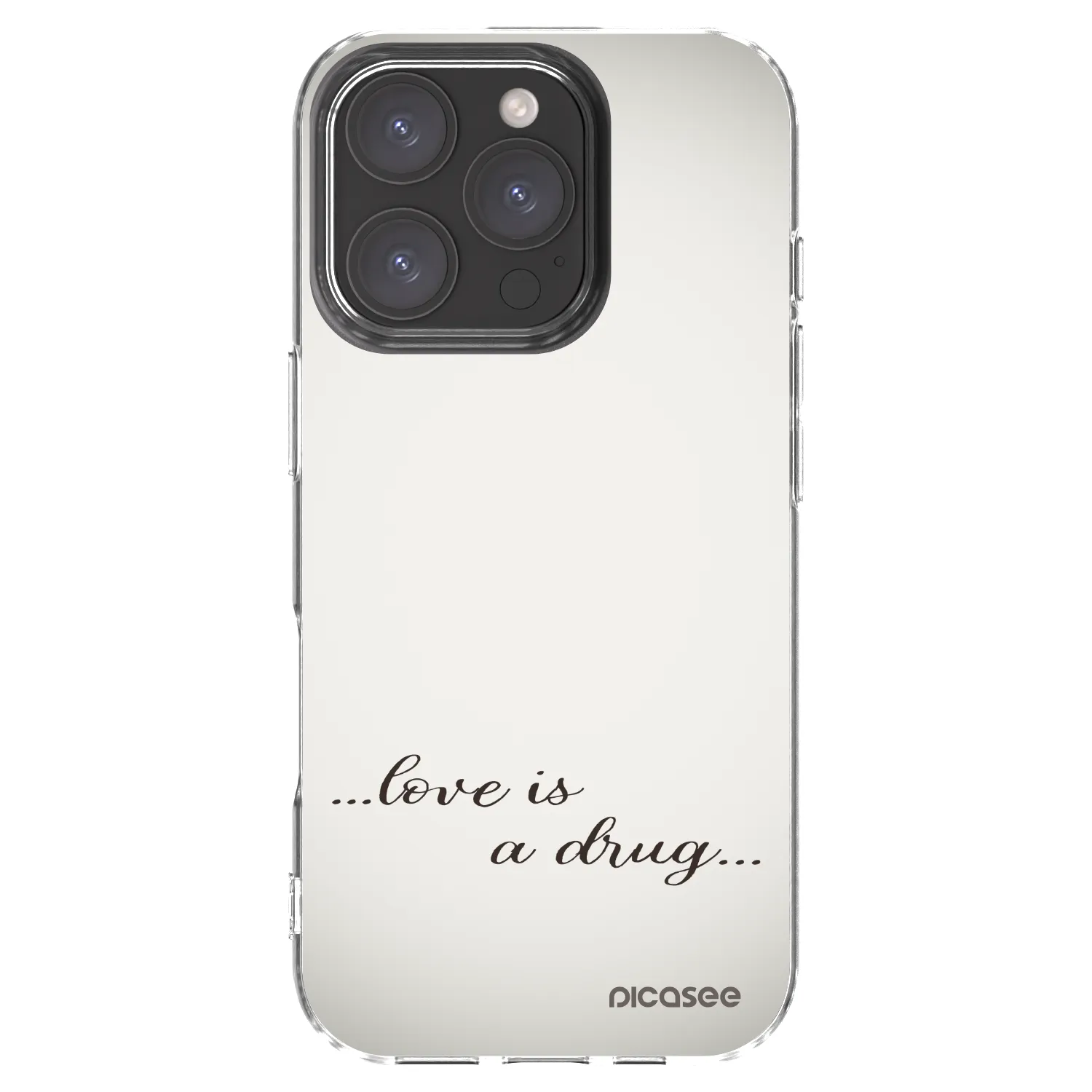 Picasee husă transparentă din silicon pentru Apple iPhone 16 Pro - Love is a drug