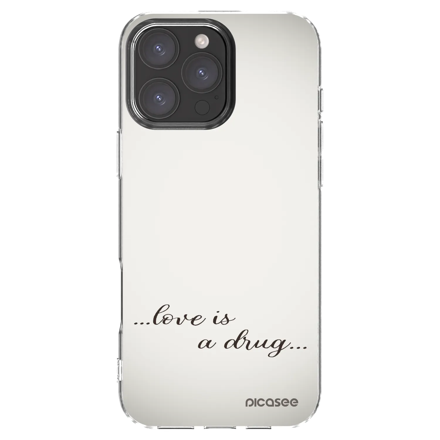 Picasee husă transparentă din silicon pentru Apple iPhone 16 Pro Max - Love is a drug