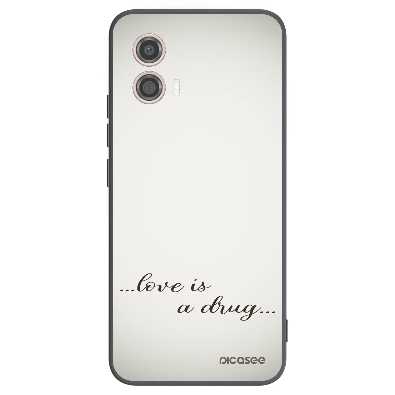 Picasee husă neagră din silicon pentru Motorola Moto G53 5G - Love is a drug
