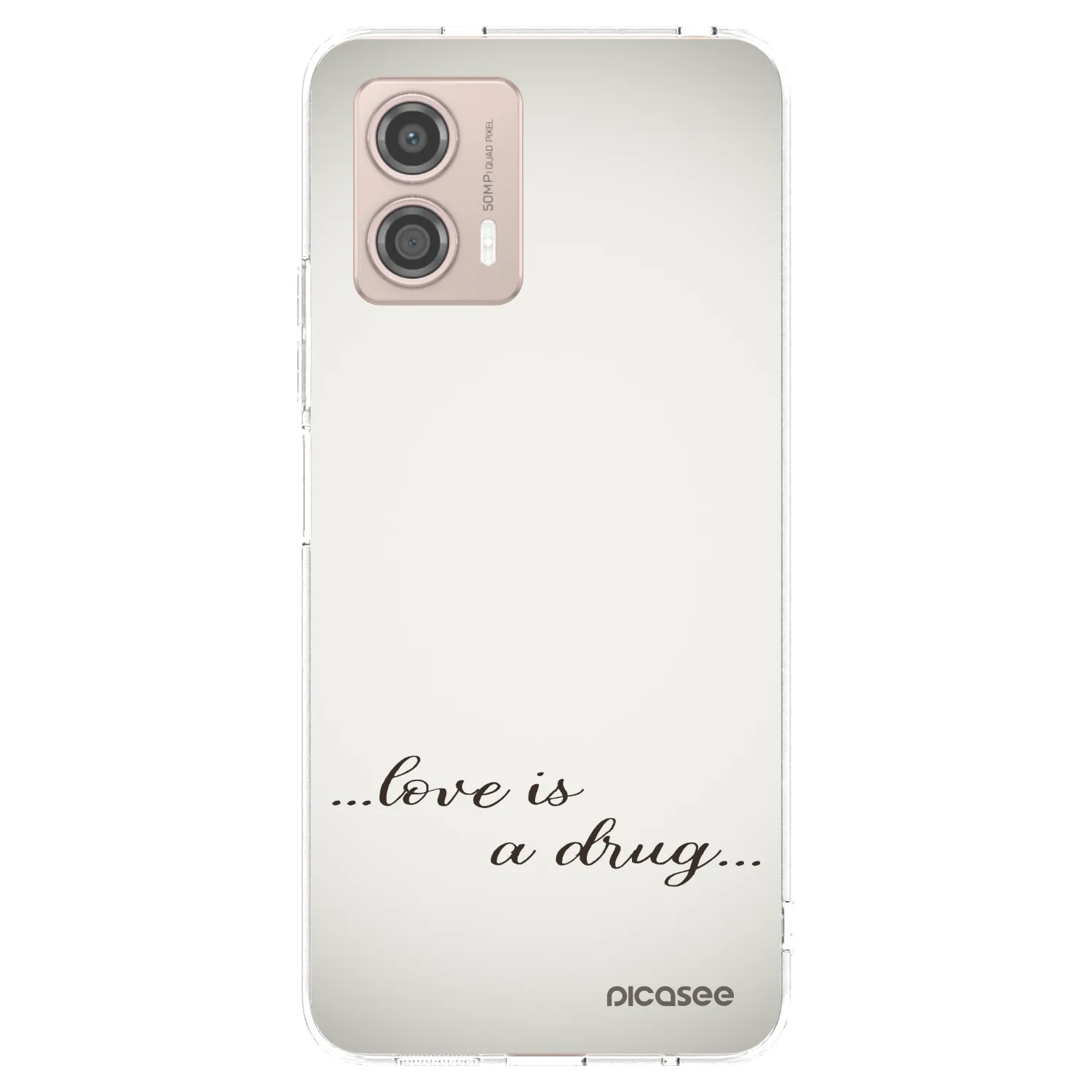 Picasee husă transparentă din silicon pentru Motorola Moto G53 5G - Love is a drug