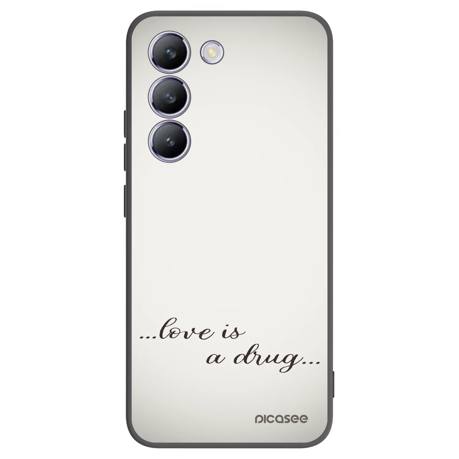 Picasee husă neagră din silicon pentru Vivo V40 SE 5G - Love is a drug