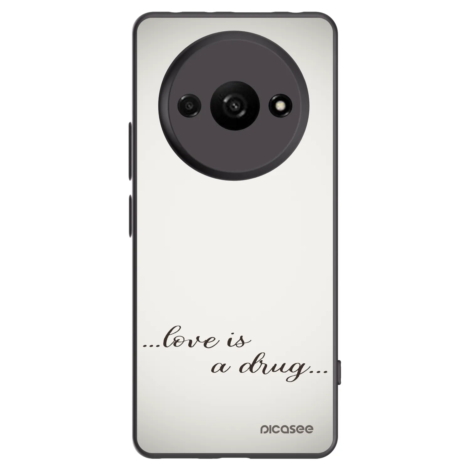 Picasee husă neagră din silicon pentru Xiaomi Redmi A3 - Love is a drug