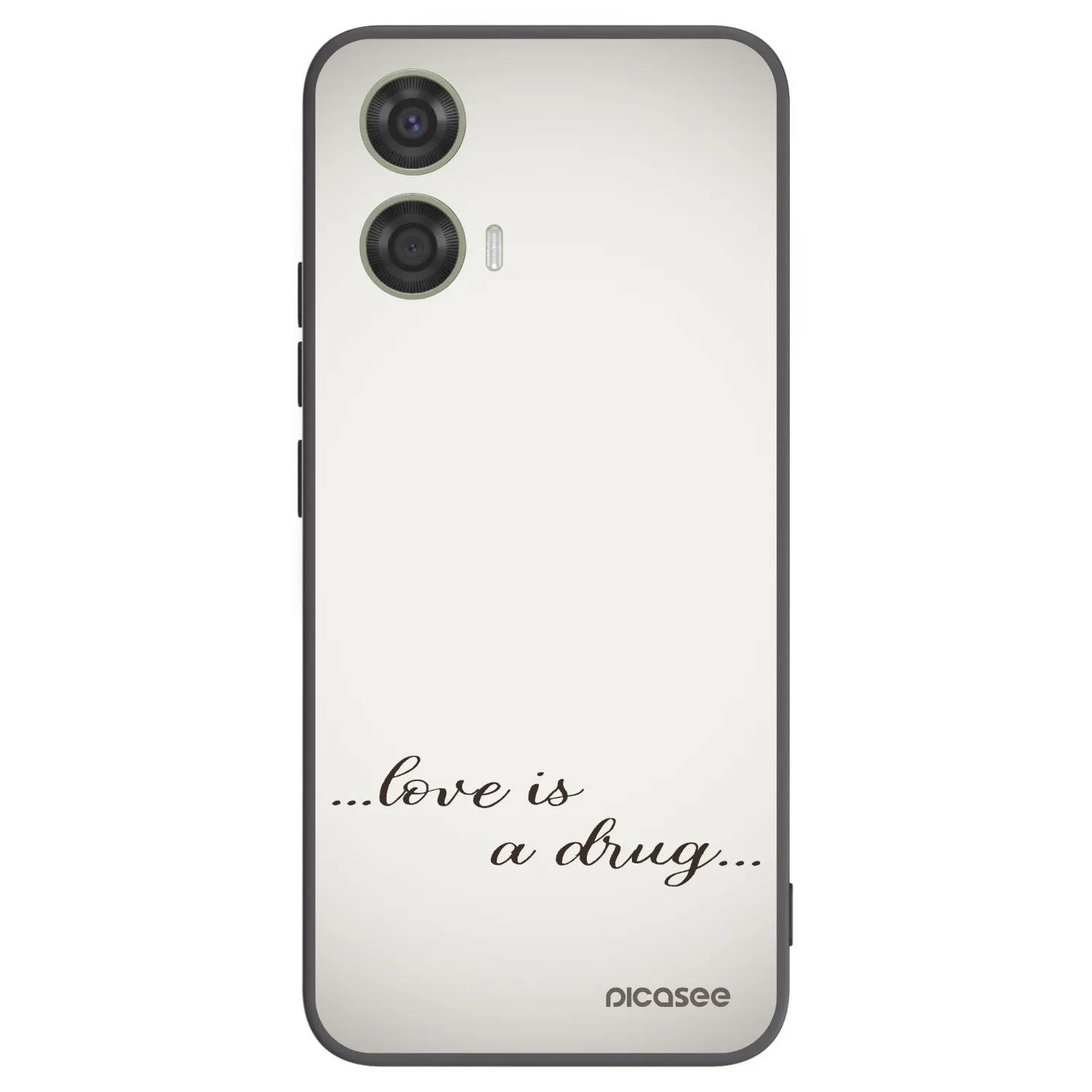 Picasee husă neagră din silicon pentru Motorola Moto G24 - Love is a drug