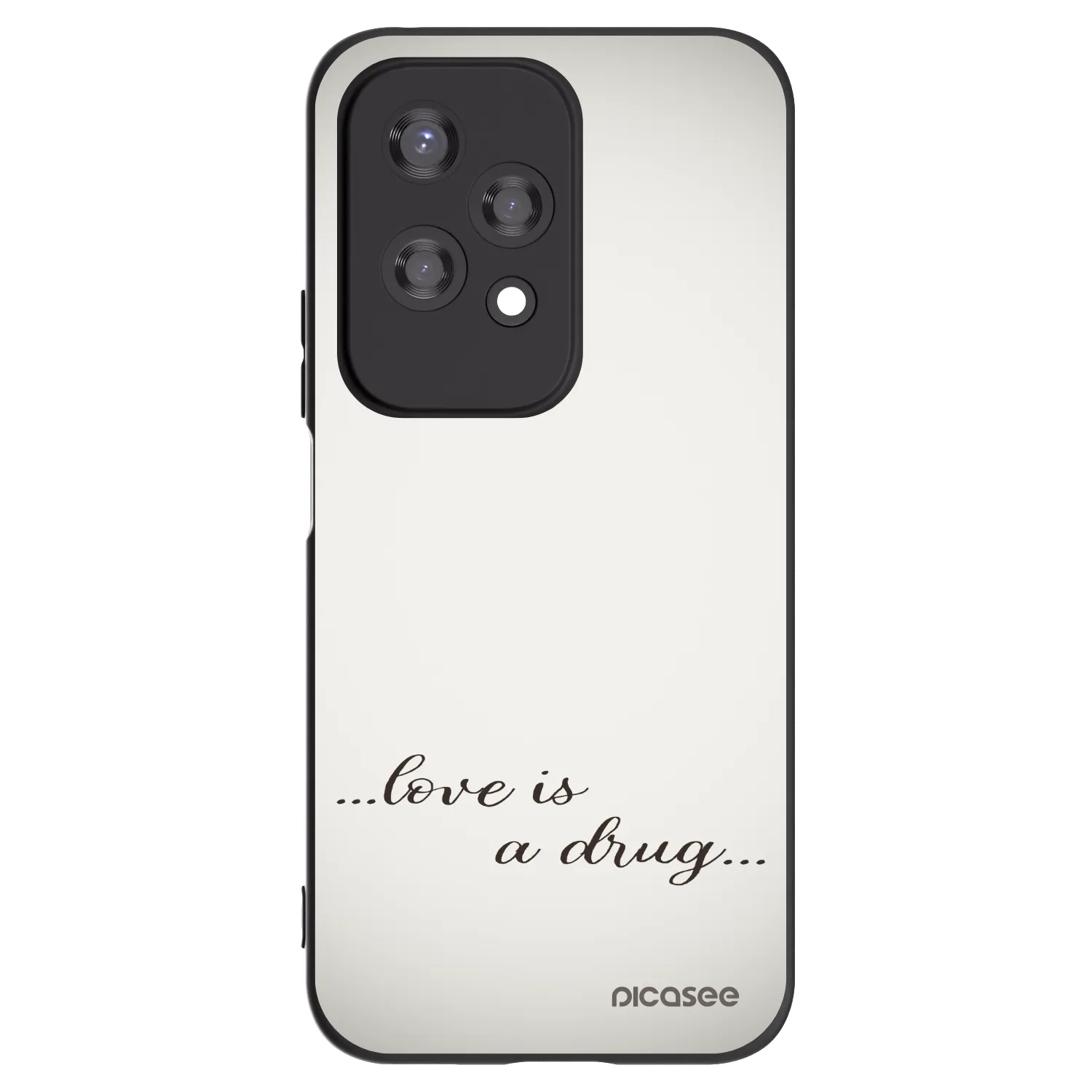 Picasee husă neagră din silicon pentru Honor 200 Lite - Love is a drug