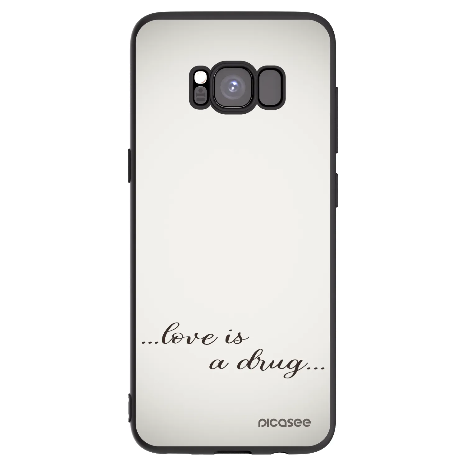 Picasee husă neagră din silicon pentru Samsung Galaxy S8 G950F - Love is a drug