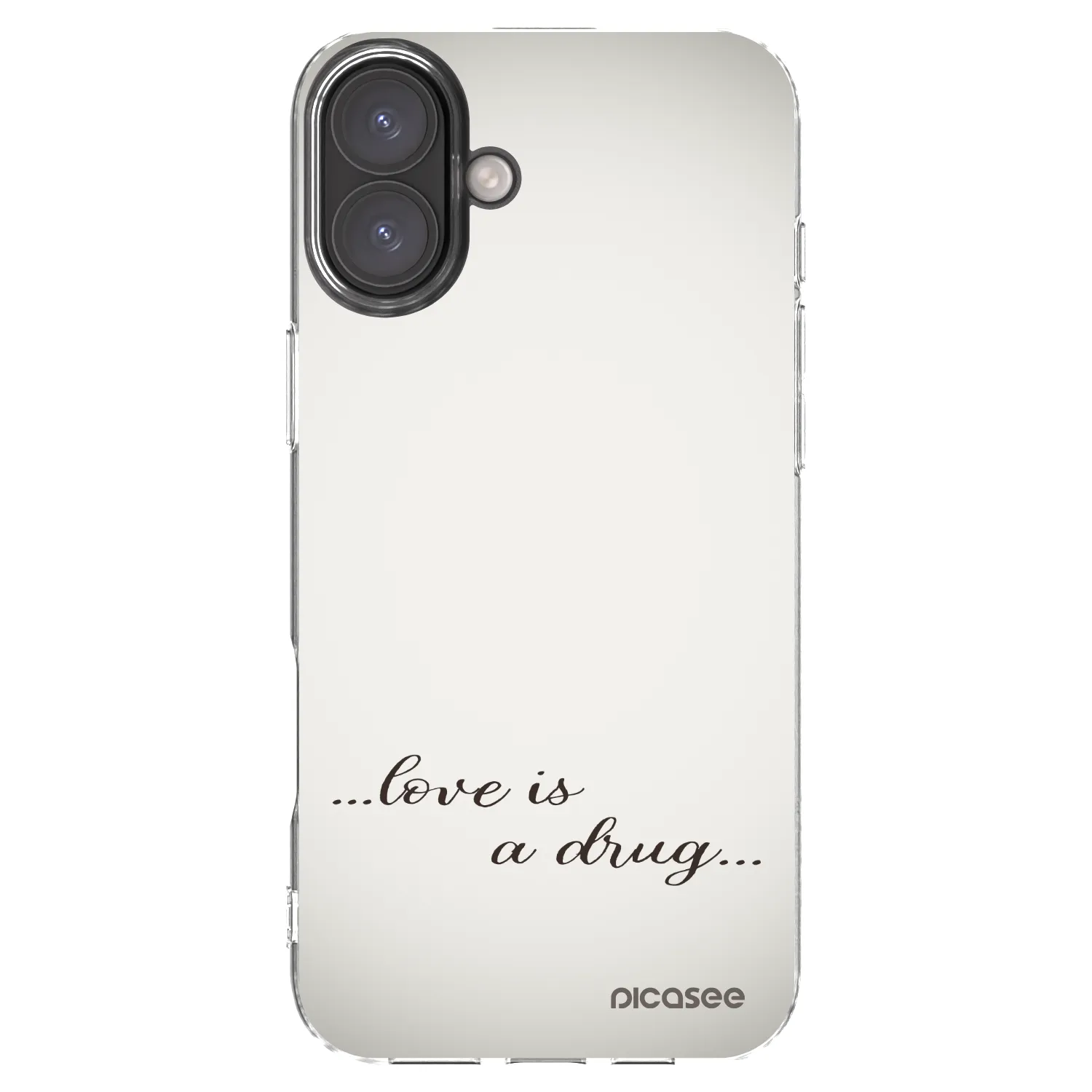 Picasee husă transparentă din silicon pentru Apple iPhone 16 Plus - Love is a drug