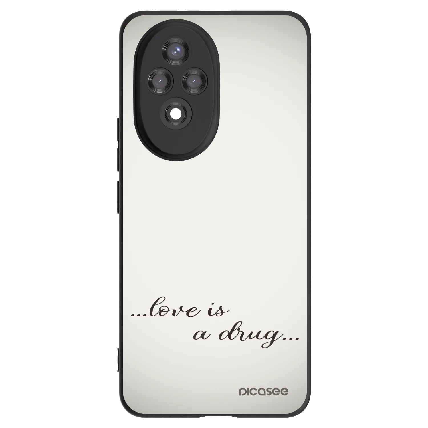 Picasee husă neagră din silicon pentru Honor 200 5G - Love is a drug