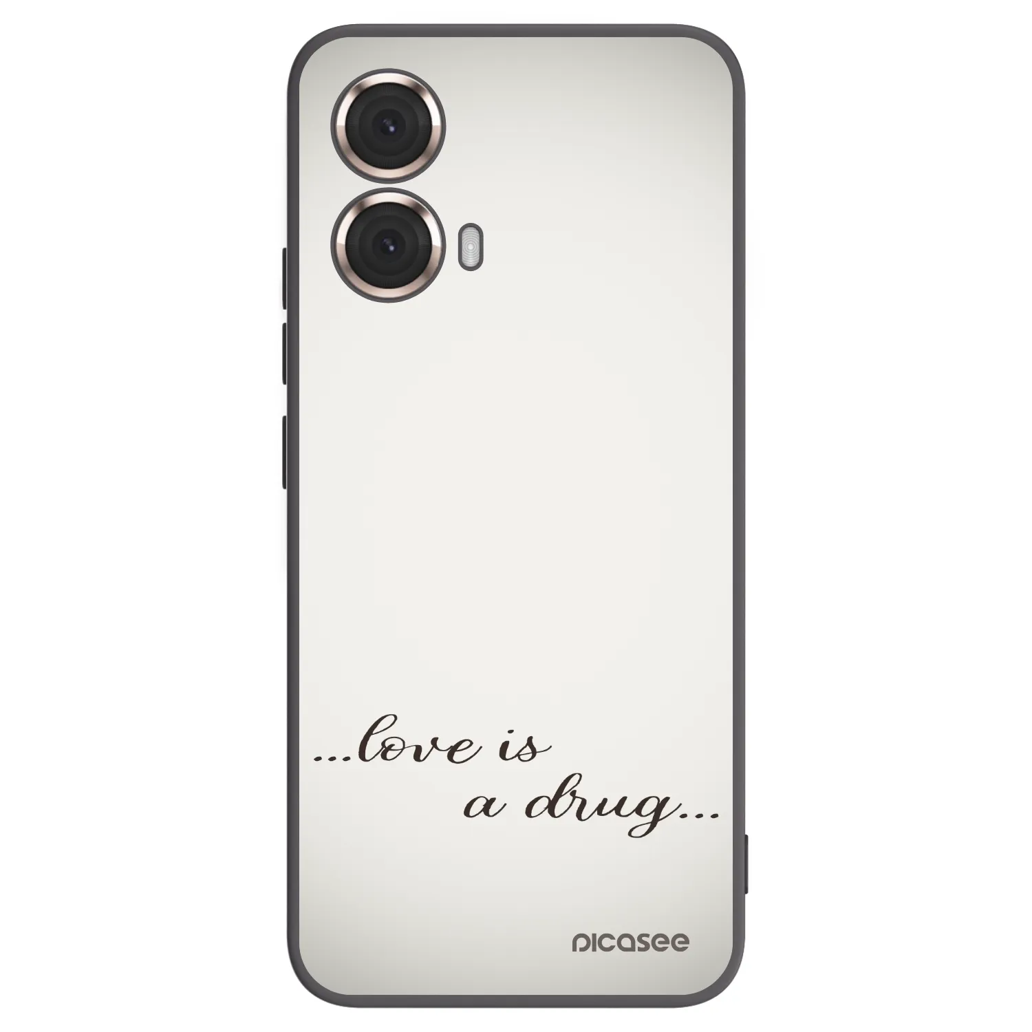 Picasee husă neagră din silicon pentru Motorola Moto G85 - Love is a drug