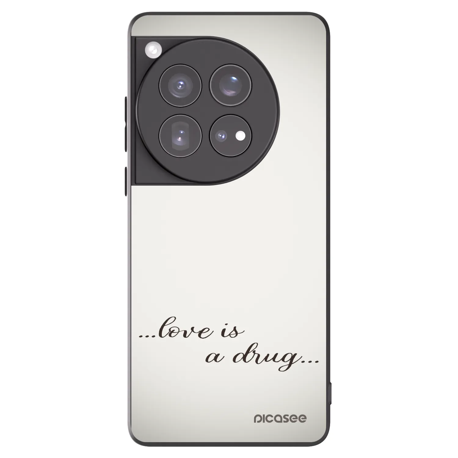 Picasee husă neagră din silicon pentru OnePlus 12 5G - Love is a drug