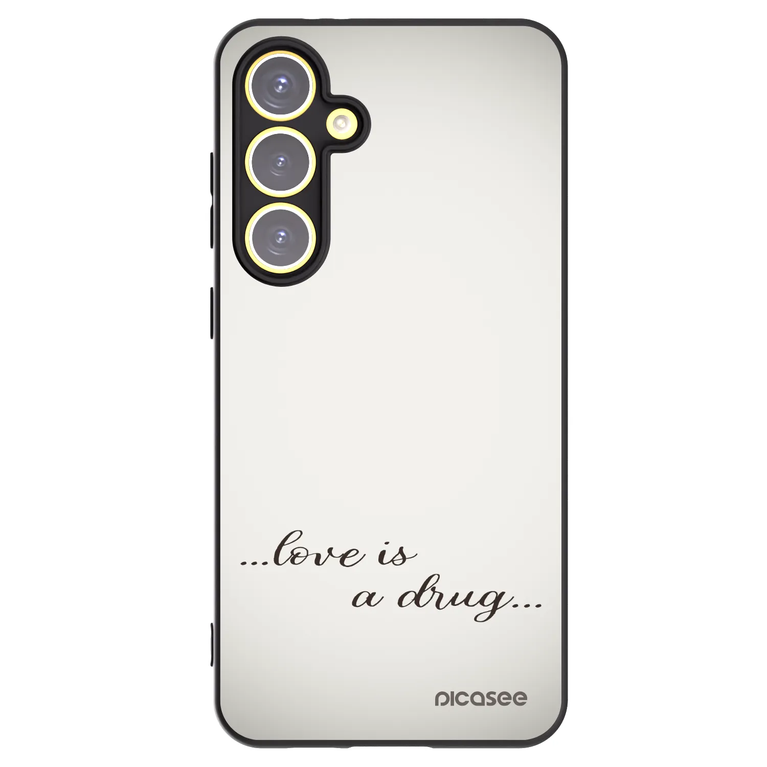 Picasee husă neagră din silicon pentru Samsung Galaxy S24 FE S721B - Love is a drug