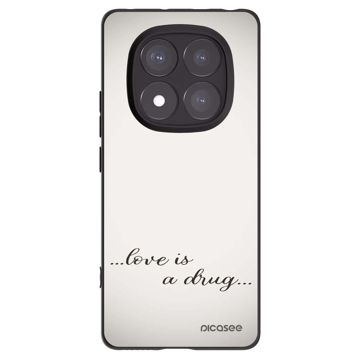 Picasee husă neagră din silicon pentru Xiaomi Redmi Note 14 Pro+ 5G - Love is a drug