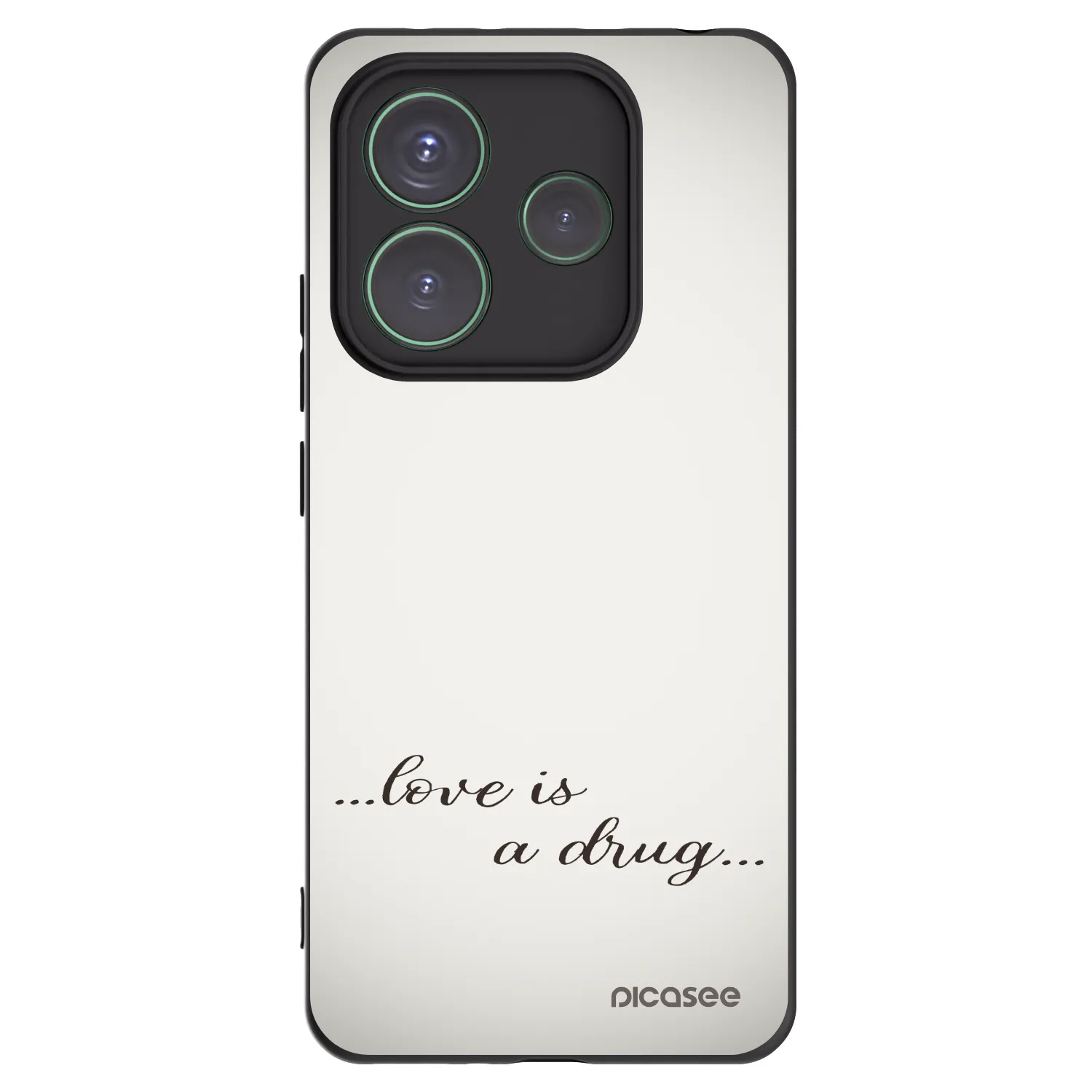 Picasee husă neagră din silicon pentru Xiaomi Redmi Note 14 5G - Love is a drug