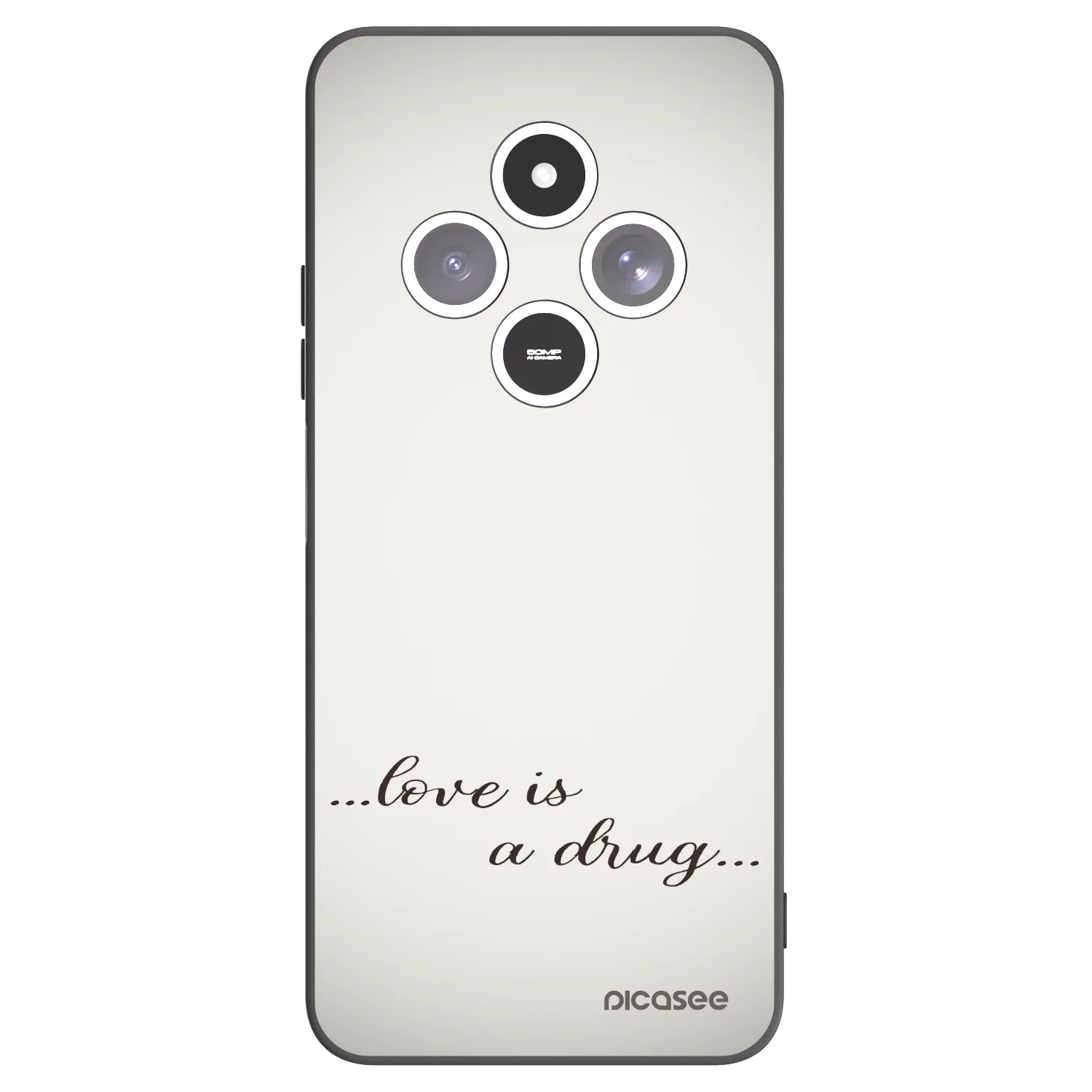 Picasee husă neagră din silicon pentru Xiaomi Redmi 14C - Love is a drug