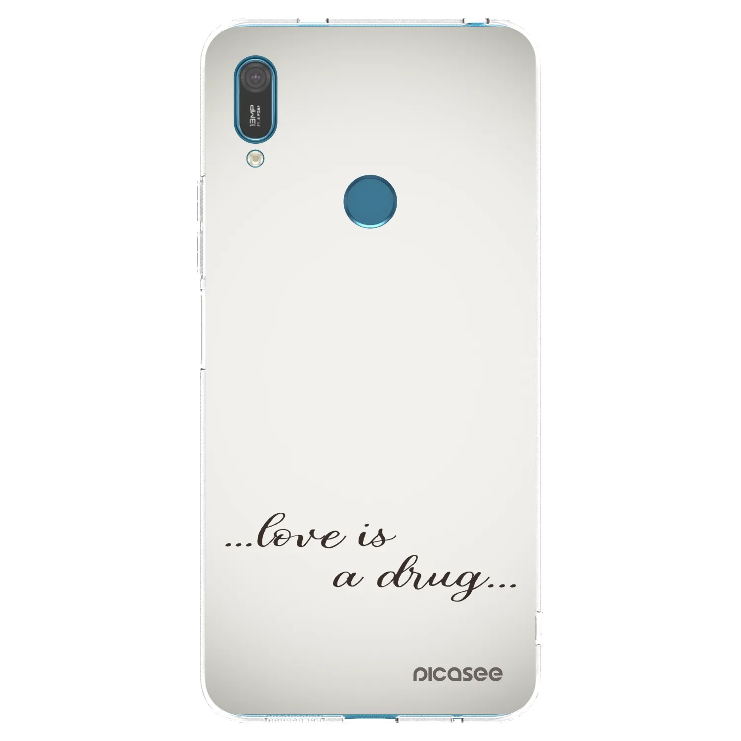 Picasee husă transparentă din silicon pentru Huawei Y7 2019 - Love is a drug